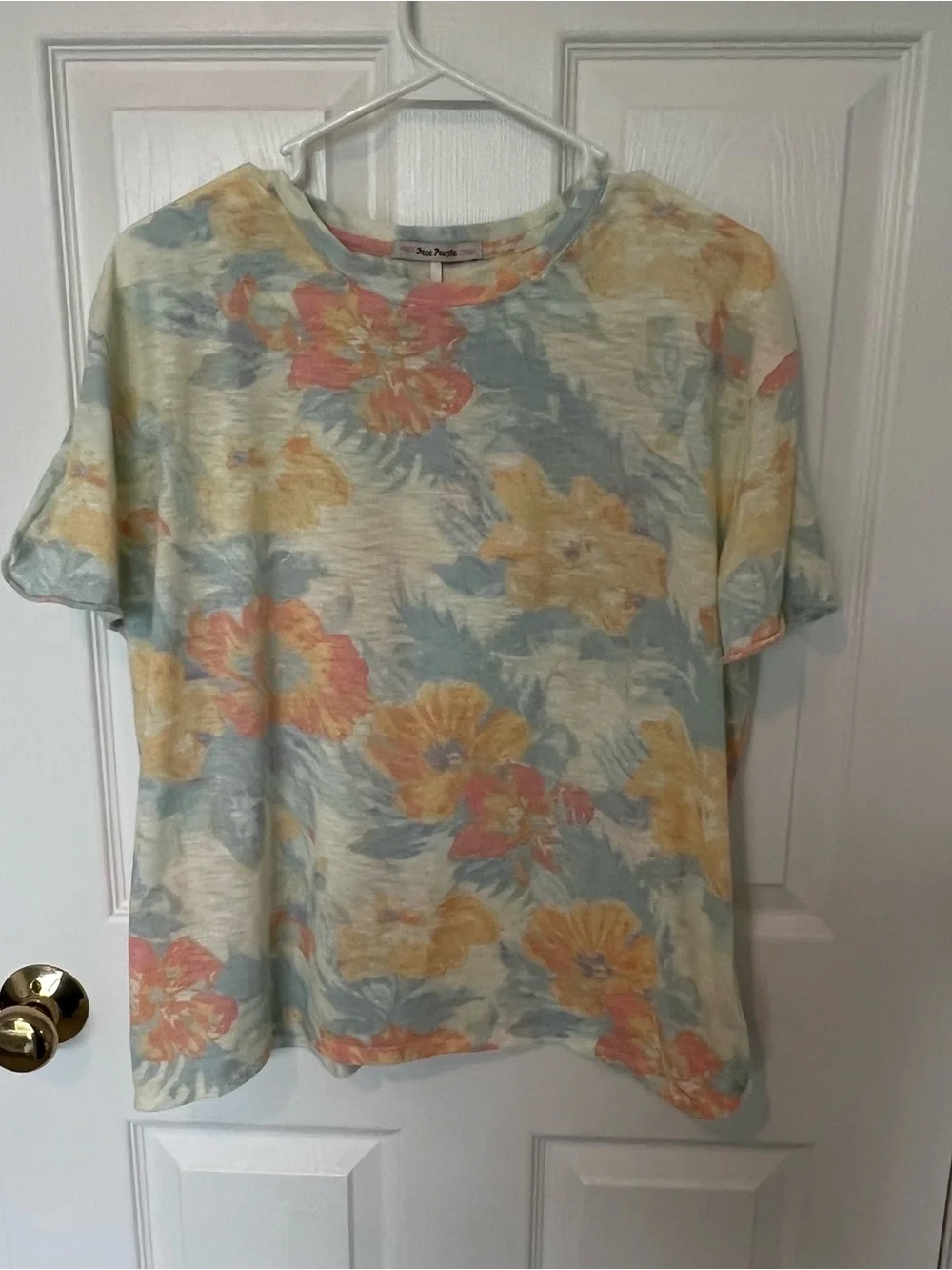 Free People Short Sleeve Tee - Pastel Multicolor